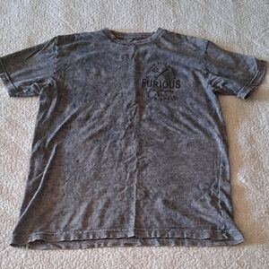 Affliction Reversible Fast And Furious Charcoal Graphic Tee